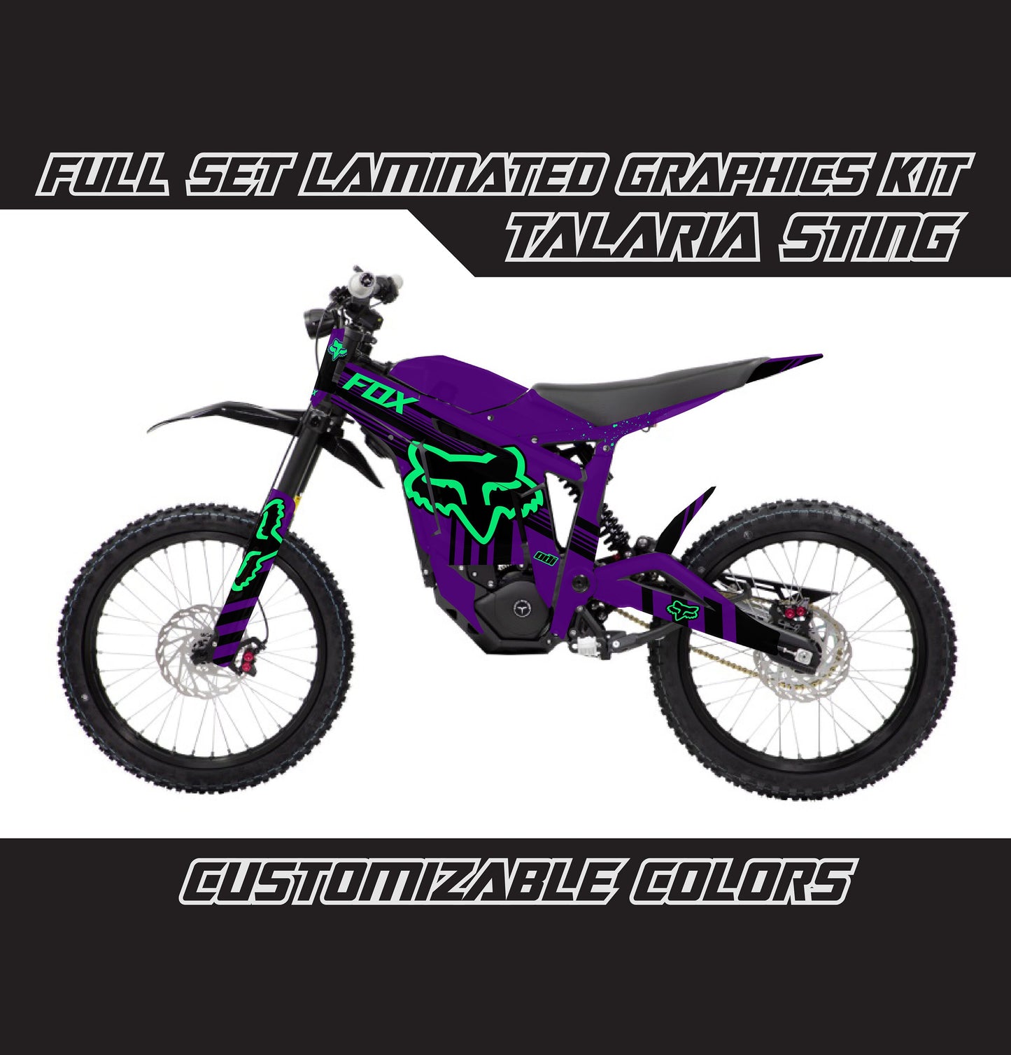 Talaria Sting Graphics Kit - Turquoise Violet Fox