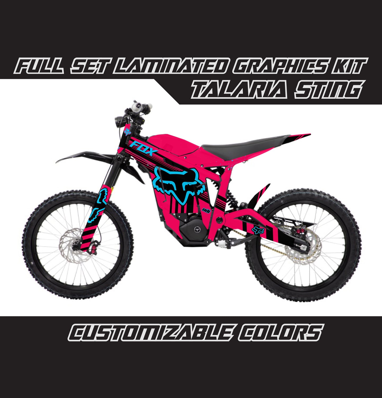 Talaria Sting Graphics Kit - Pink Sky Blue Fox