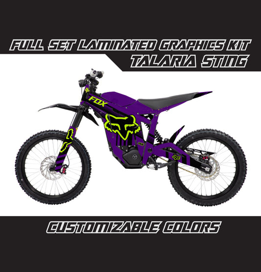 Talaria Sting Graphics Kit - Fluo Lime Violet Fox