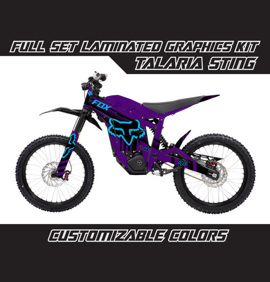 Talaria Sting Graphics Kit - Sky Blue Violet Fox