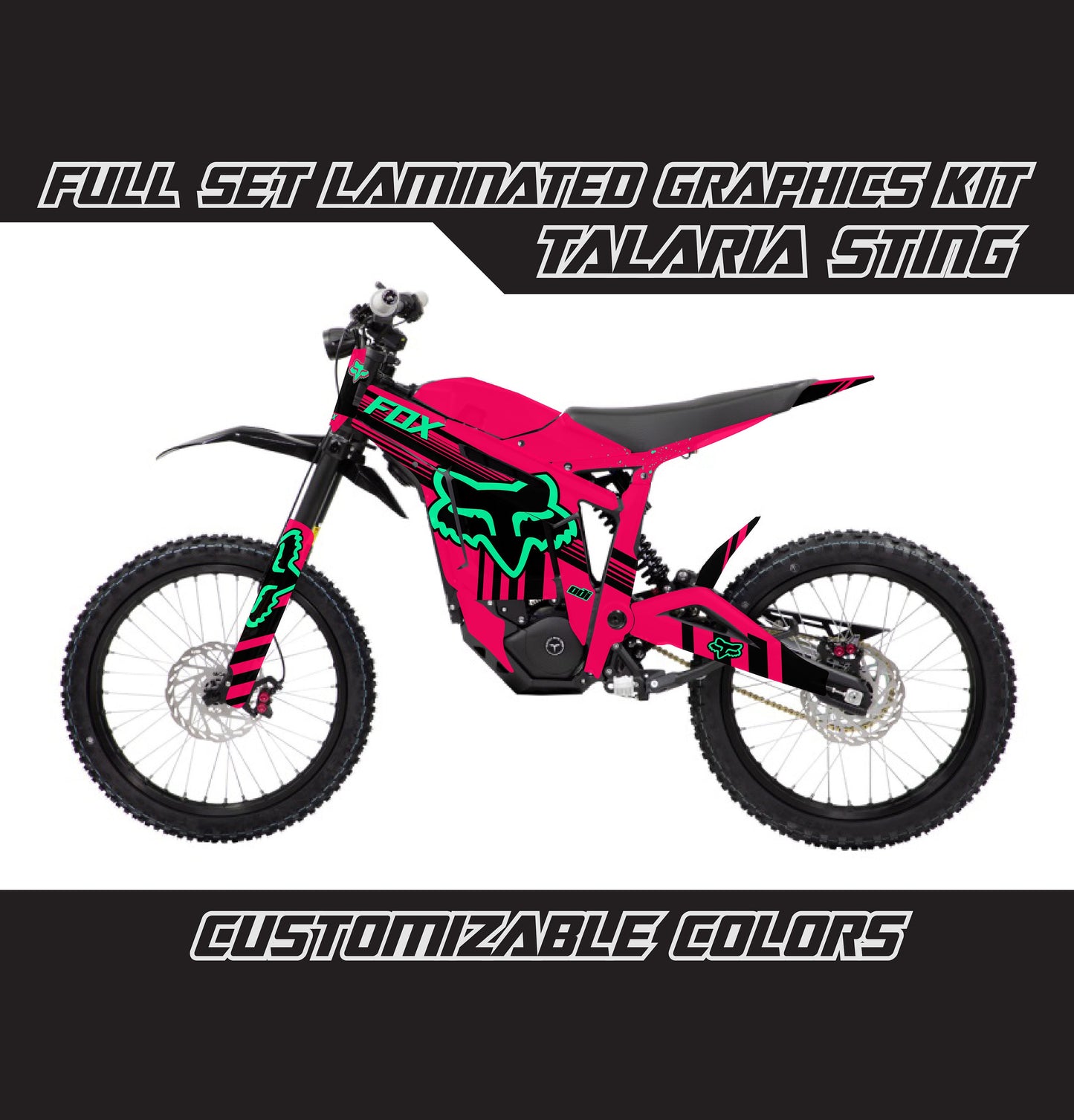 Talaria Sting Graphics Kit - Turquoise Pink Fox