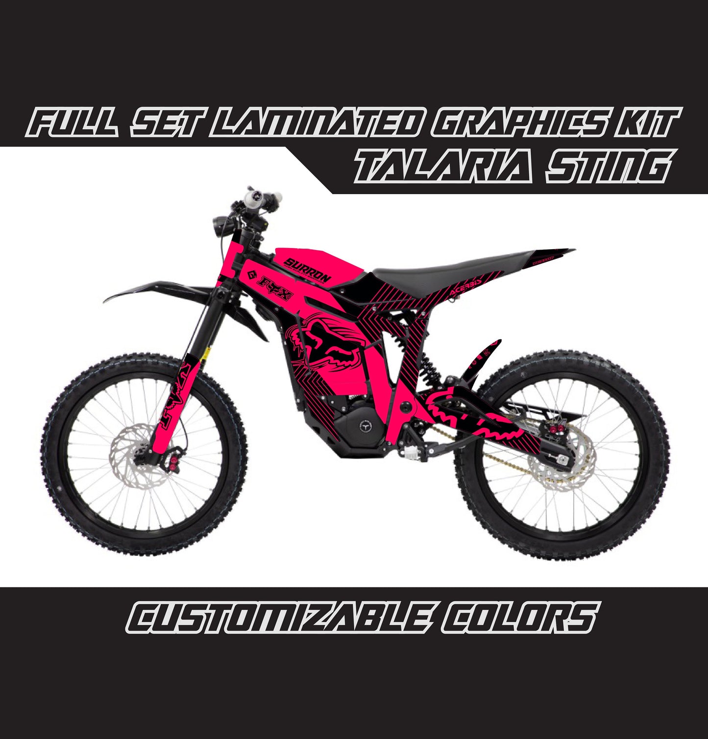 Talaria Sting Graphics Kit - Pink Black Fox