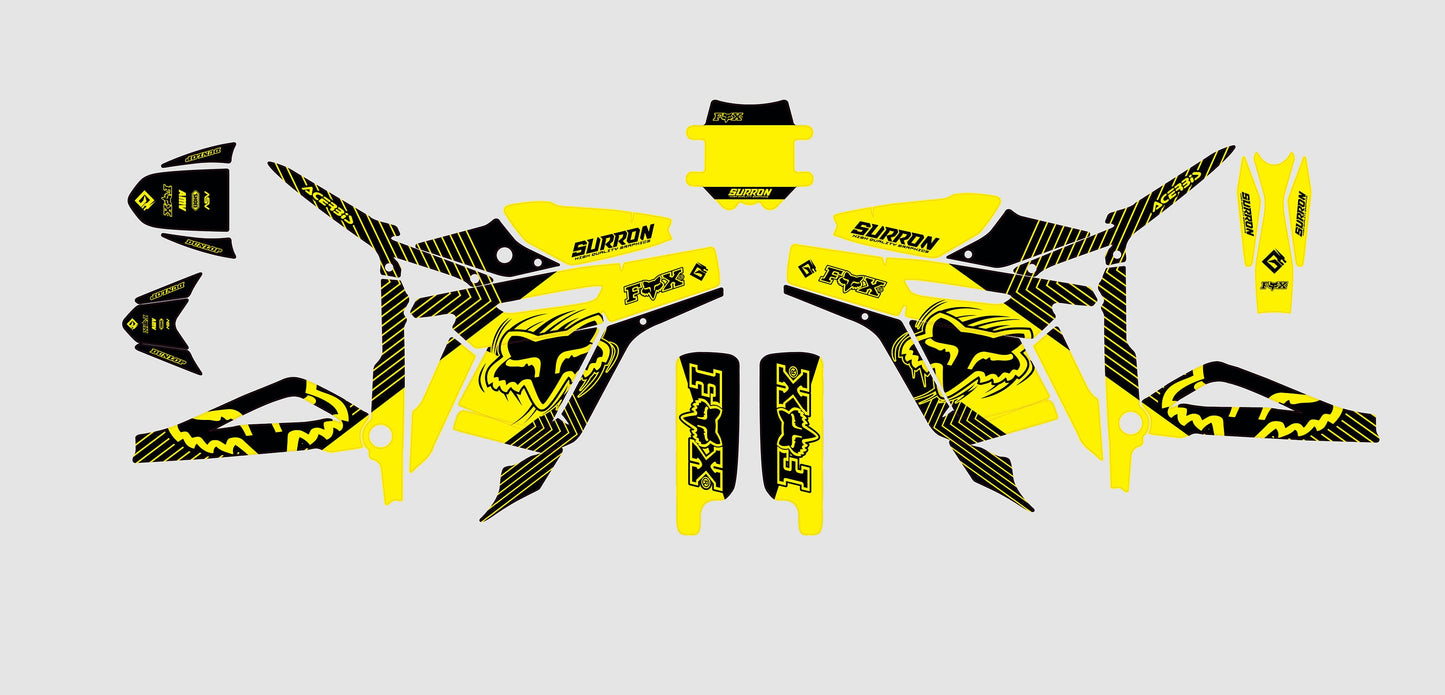 Talaria Sting Graphics Kit - Yellow Black Fox