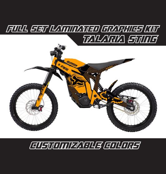 Talaria Sting Graphics Kit - Orange Black Fox