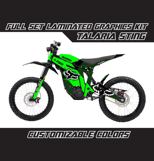 Talaria Sting Graphics Kit - Green White Fox