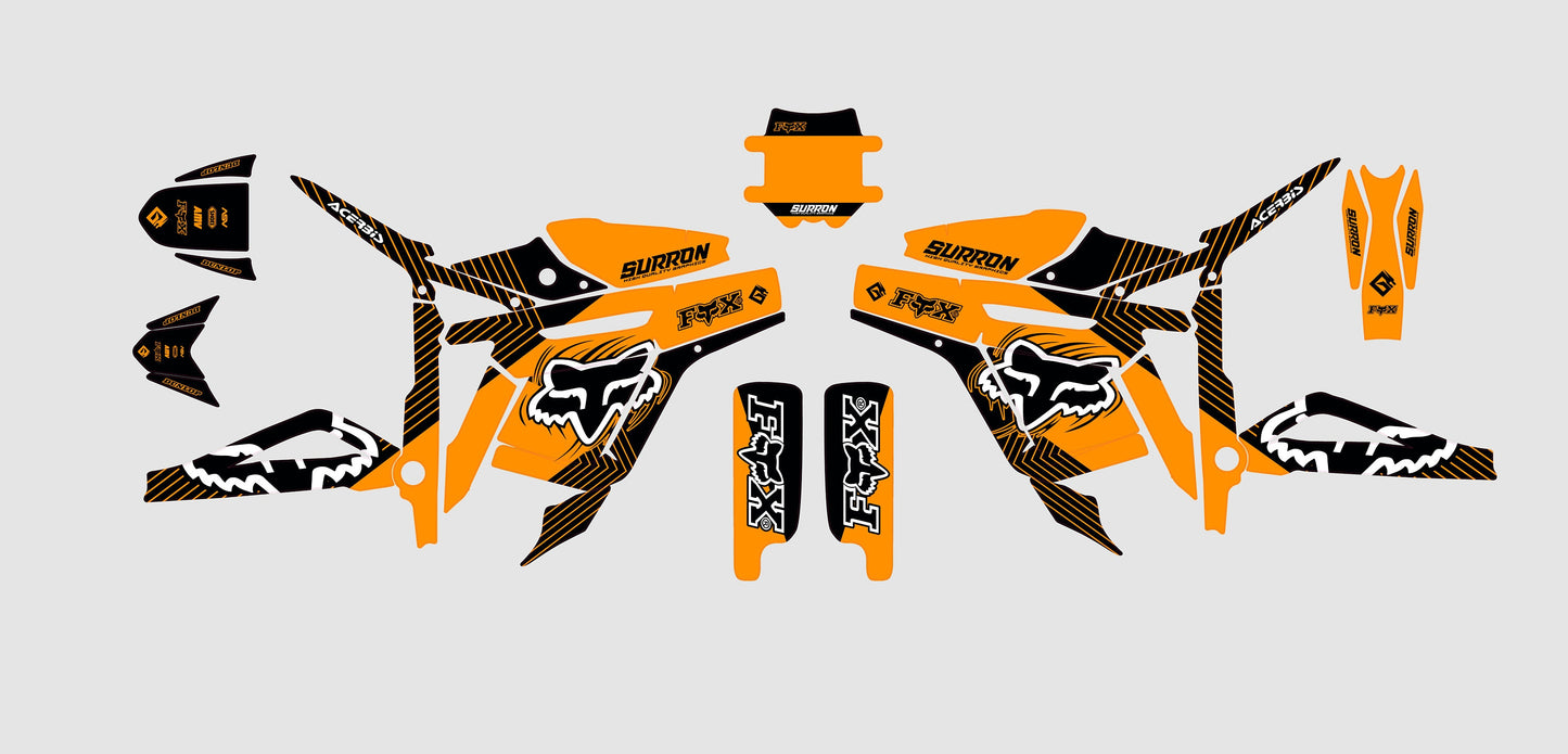 Talaria Sting Graphics Kit - Orange White Fox