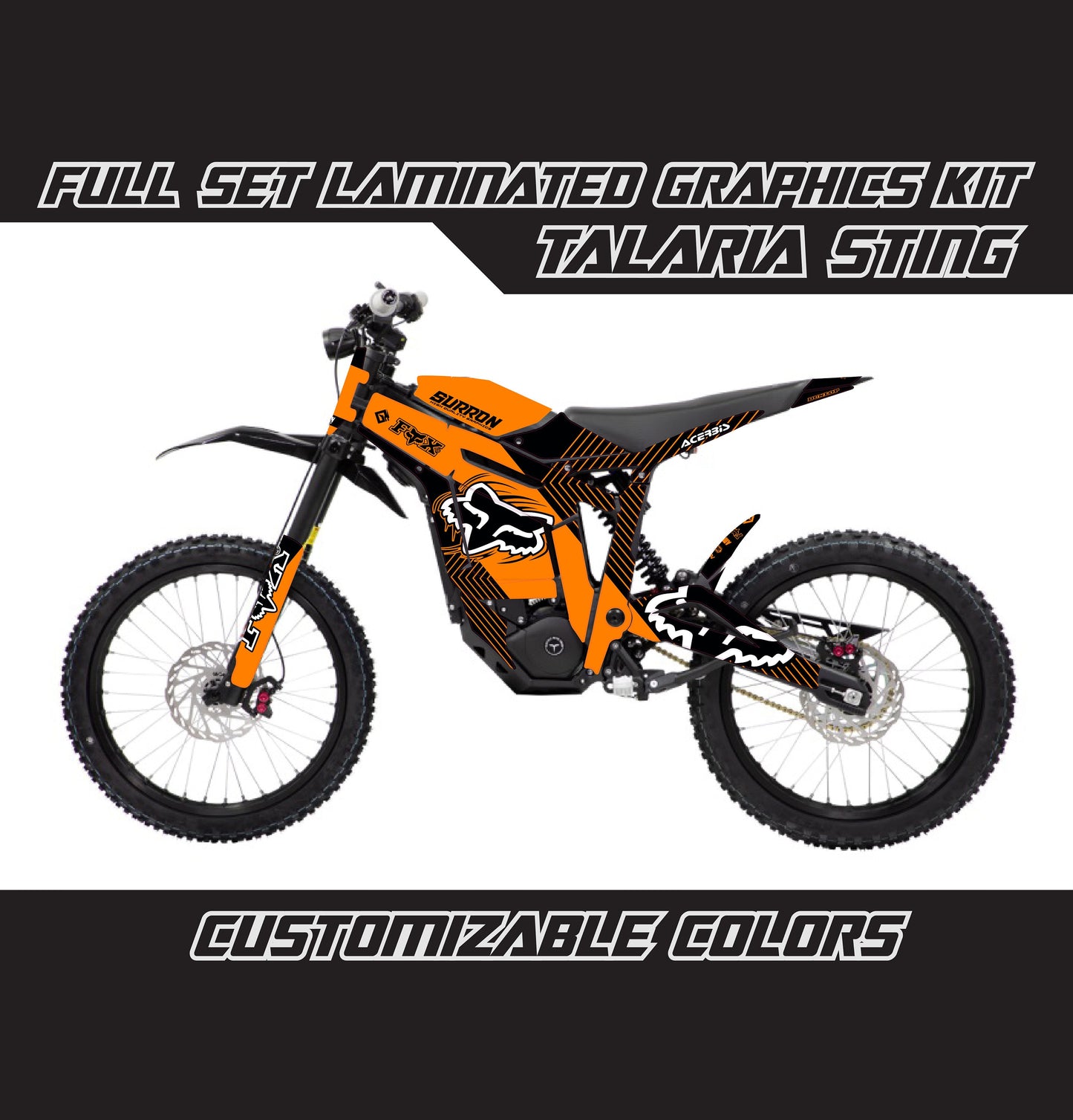 Talaria Sting Graphics Kit - Orange White Fox