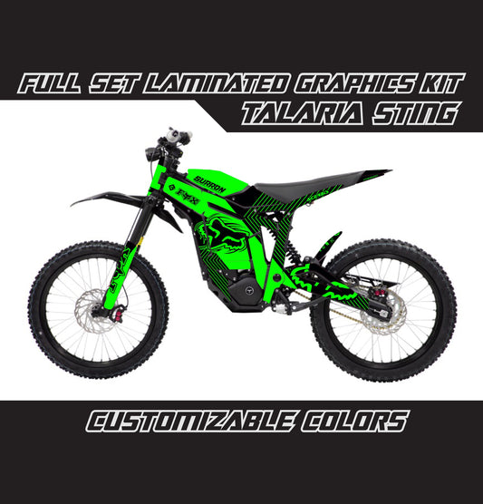 Talaria Sting Graphics Kit - Green Black Fox