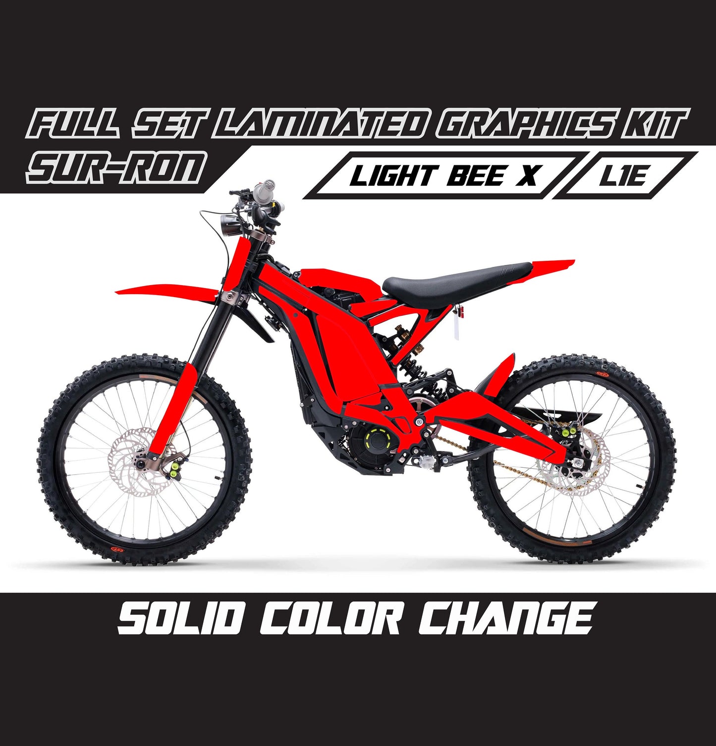 Sur Ron Light Bee X Graphics Kit - Red Full Color Change