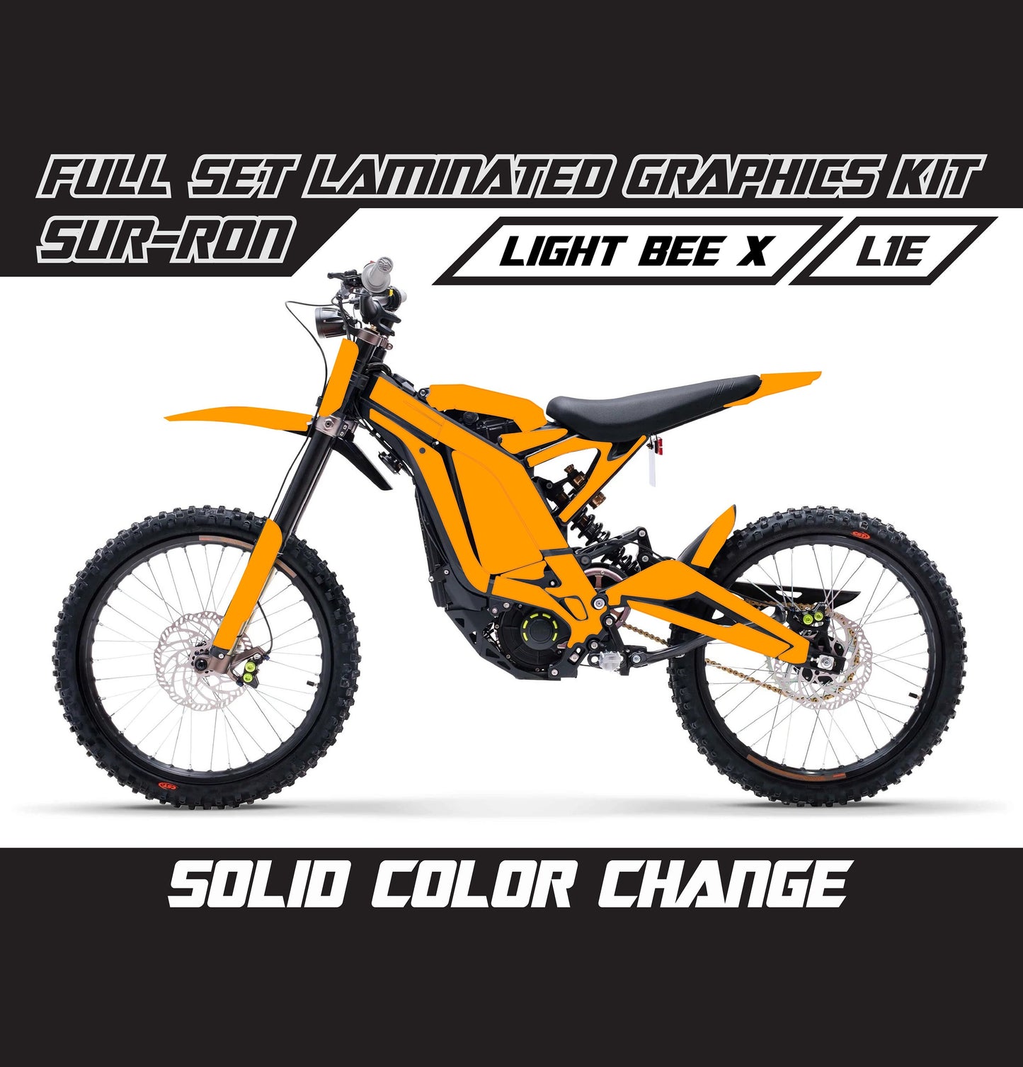 Sur Ron Light Bee X Graphics Kit - Orange Full Color Change