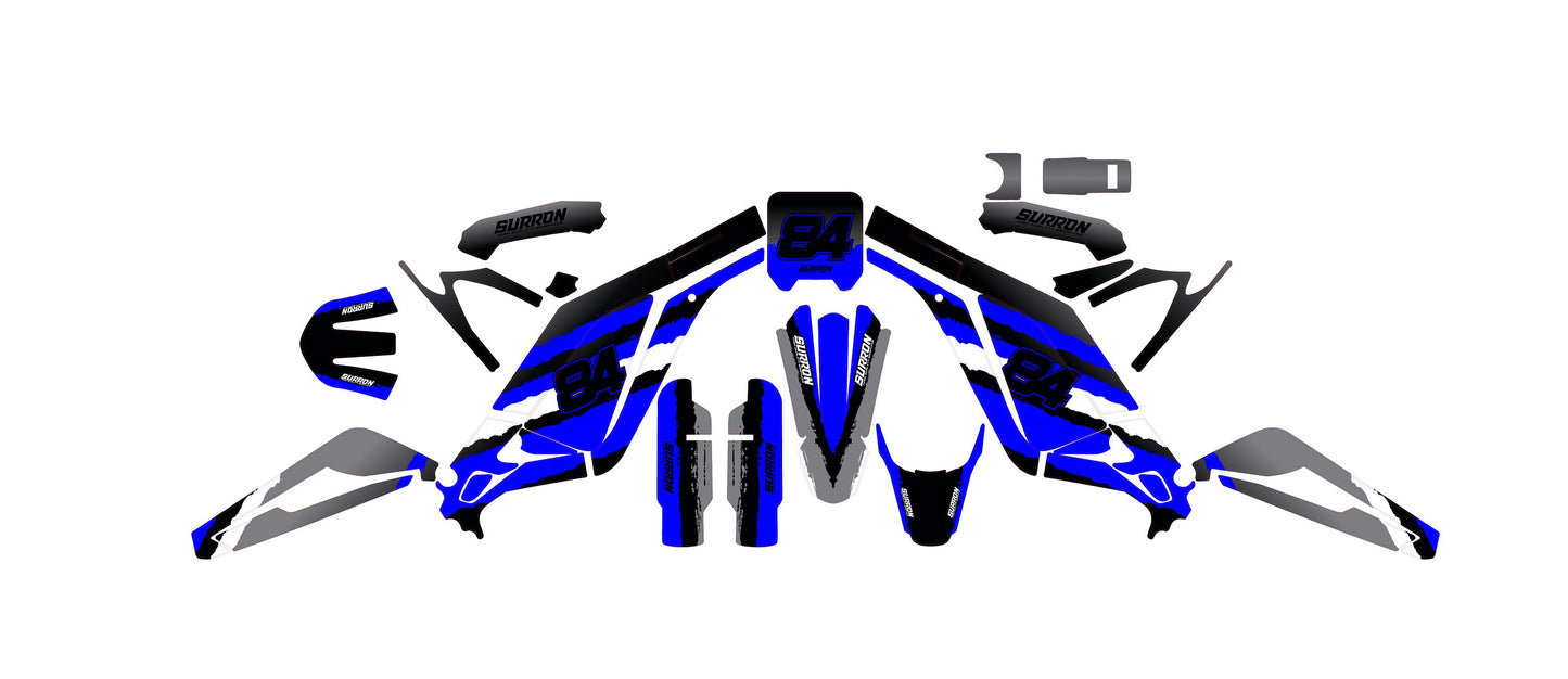 Sur Ron Light Bee X Graphics Kit - Blue Motocross