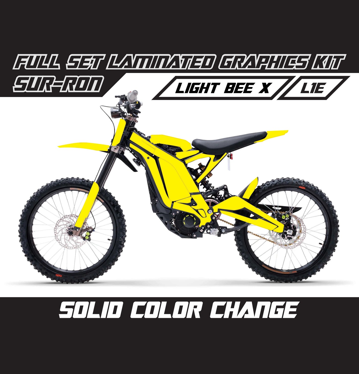 Sur Ron Light Bee X Yellow Solid Color Graphics Kit