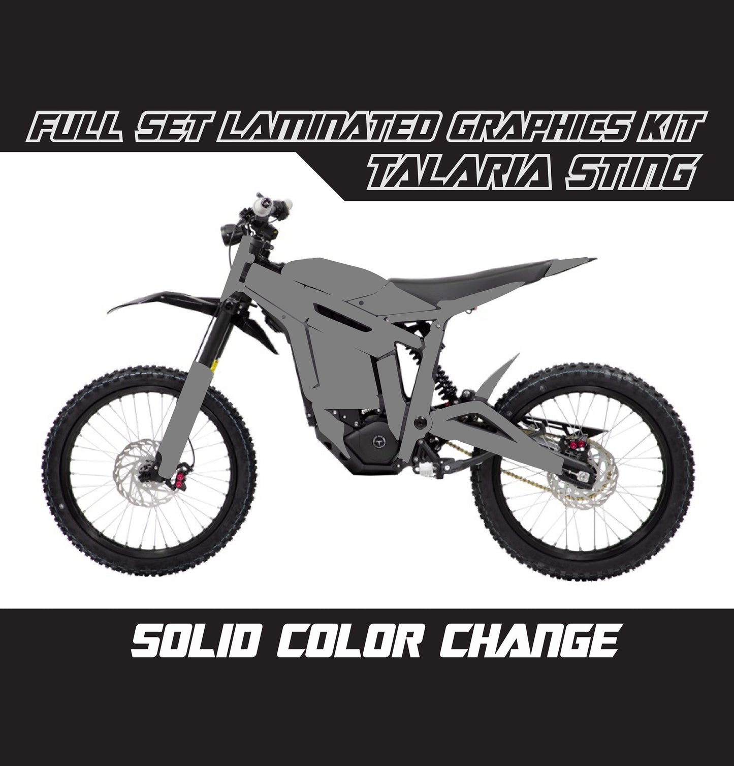 Talaria Sting Graphics Kit - Nardo Gray Full Color Change