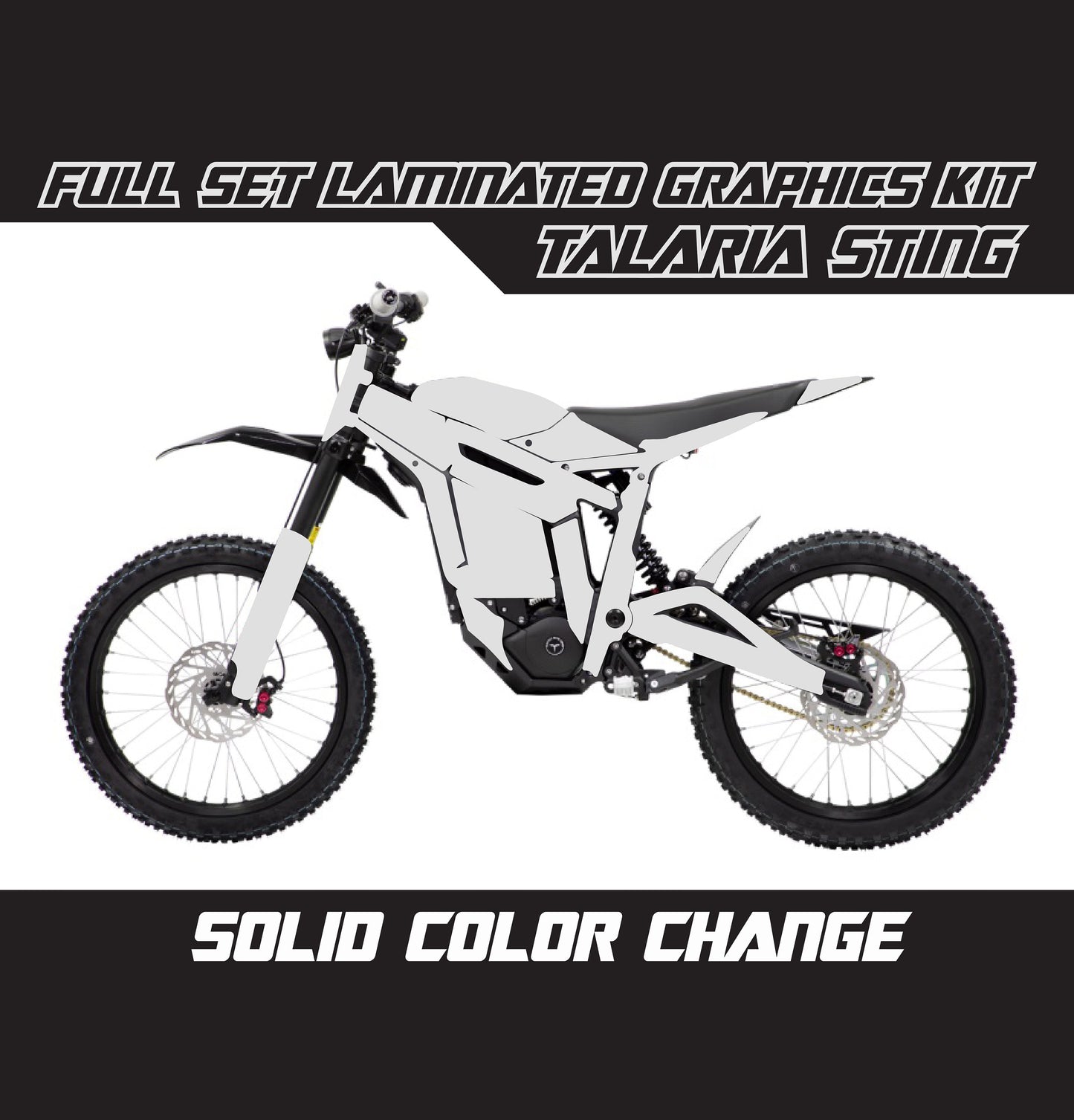 Talaria Sting Graphics Kit - White Full Color Change