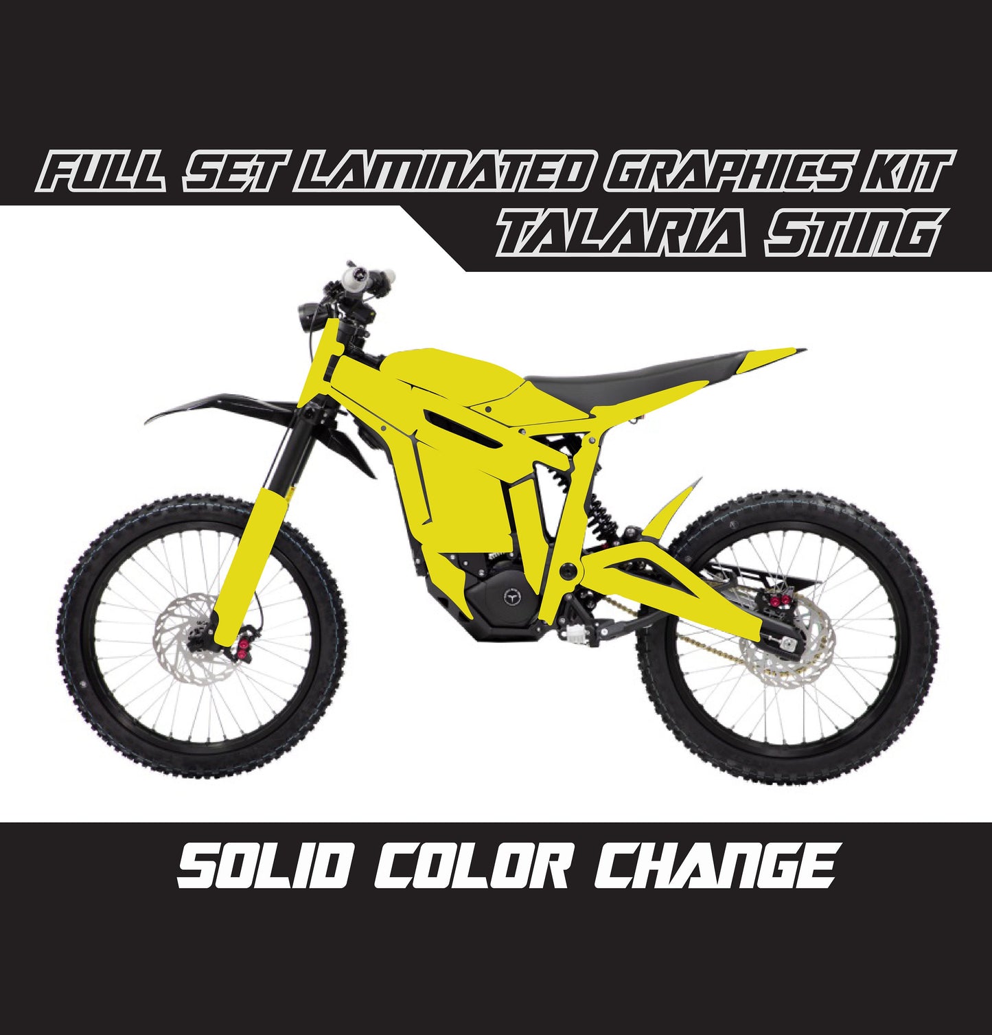 Talaria Sting Graphics Kit - Yellow Full Color Change