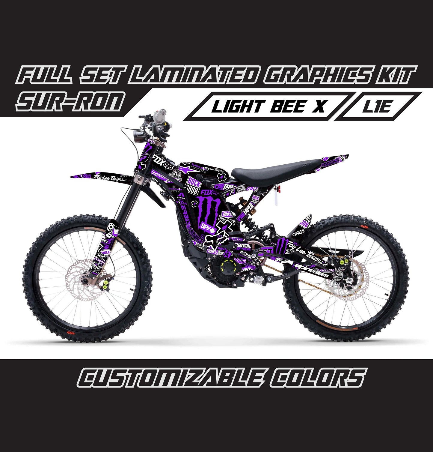 Sur Ron Light Bee X Violet Stickerbomb Graphics Kit