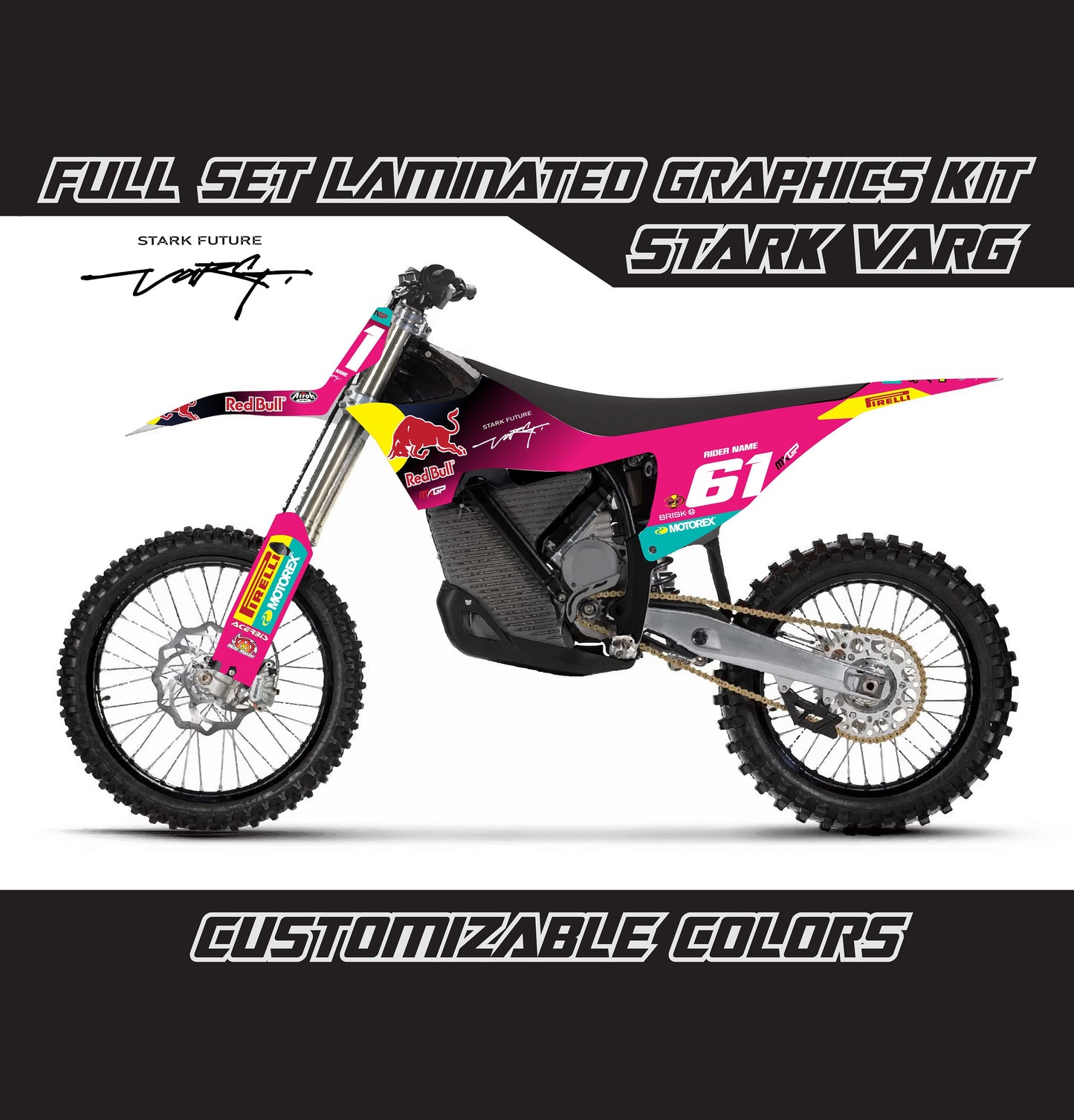 Stark Varg Graphics Kit - Pink R Bull