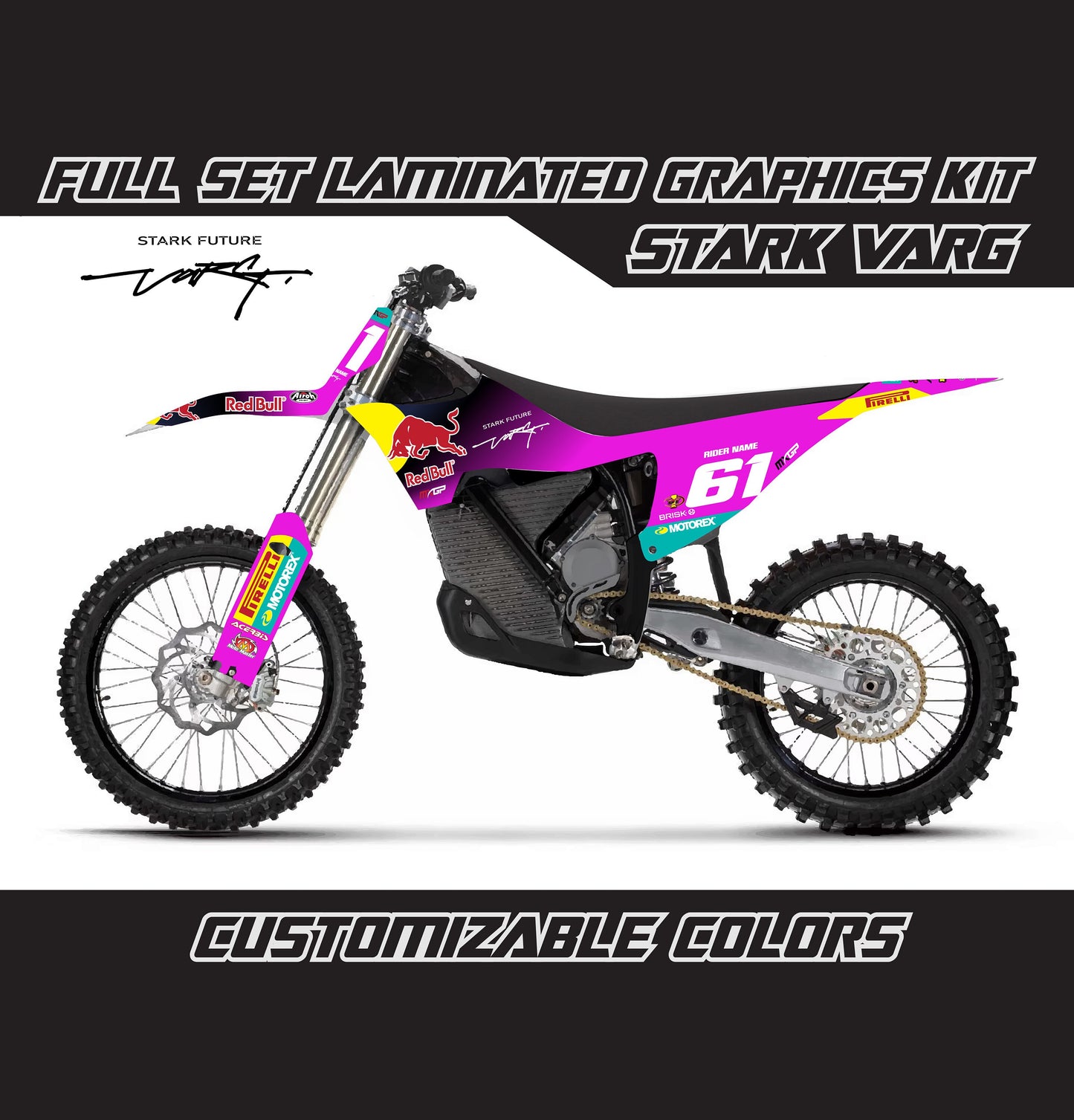 Stark Varg Graphics Kit - Purple R Bull