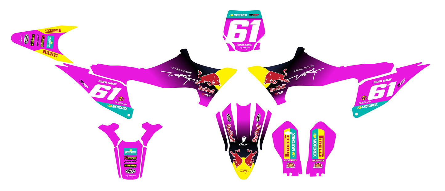 Stark Varg Graphics Kit - Purple R Bull