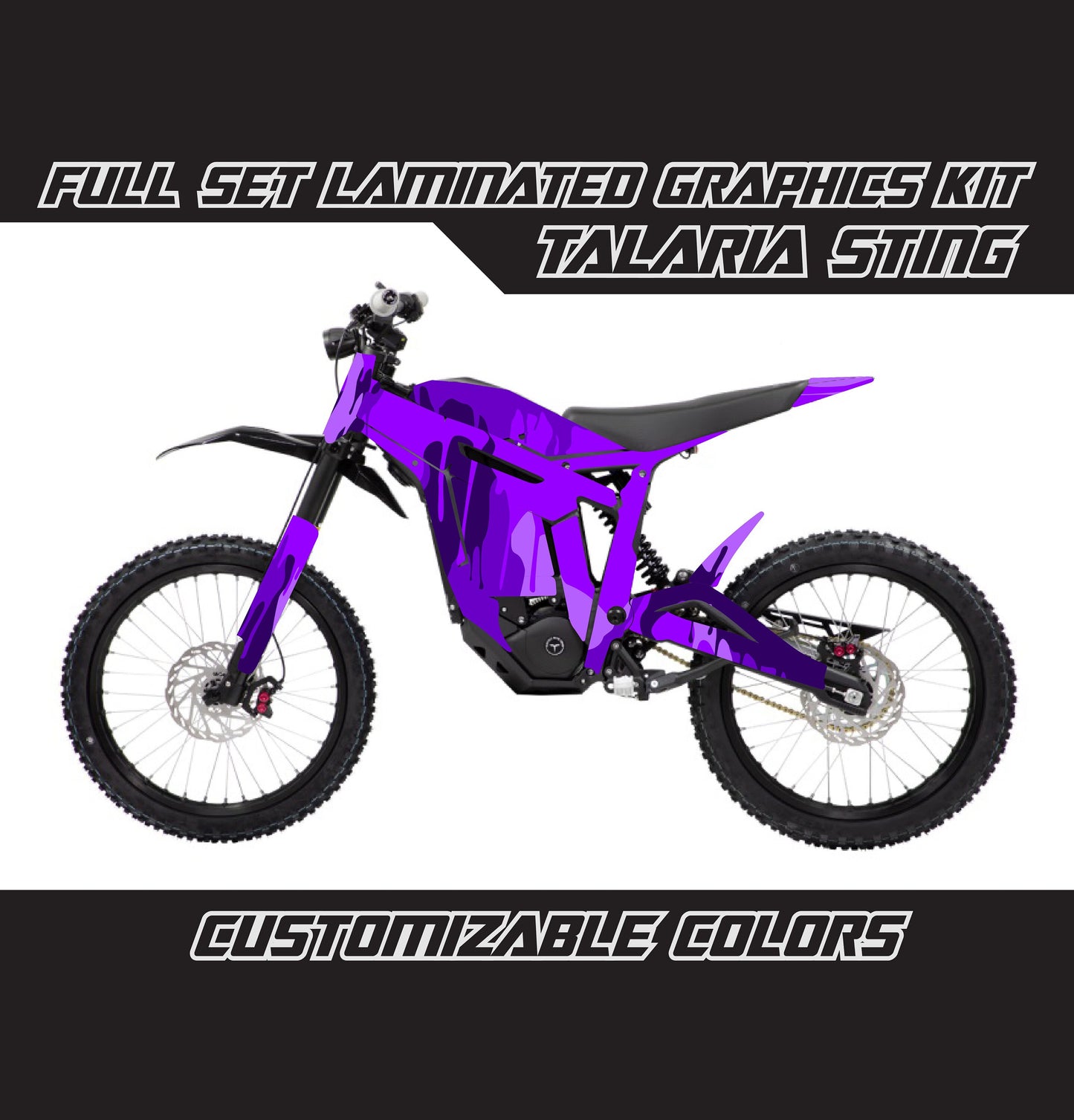 Talaria Sting Graphics Kit - Violet Camo Drip