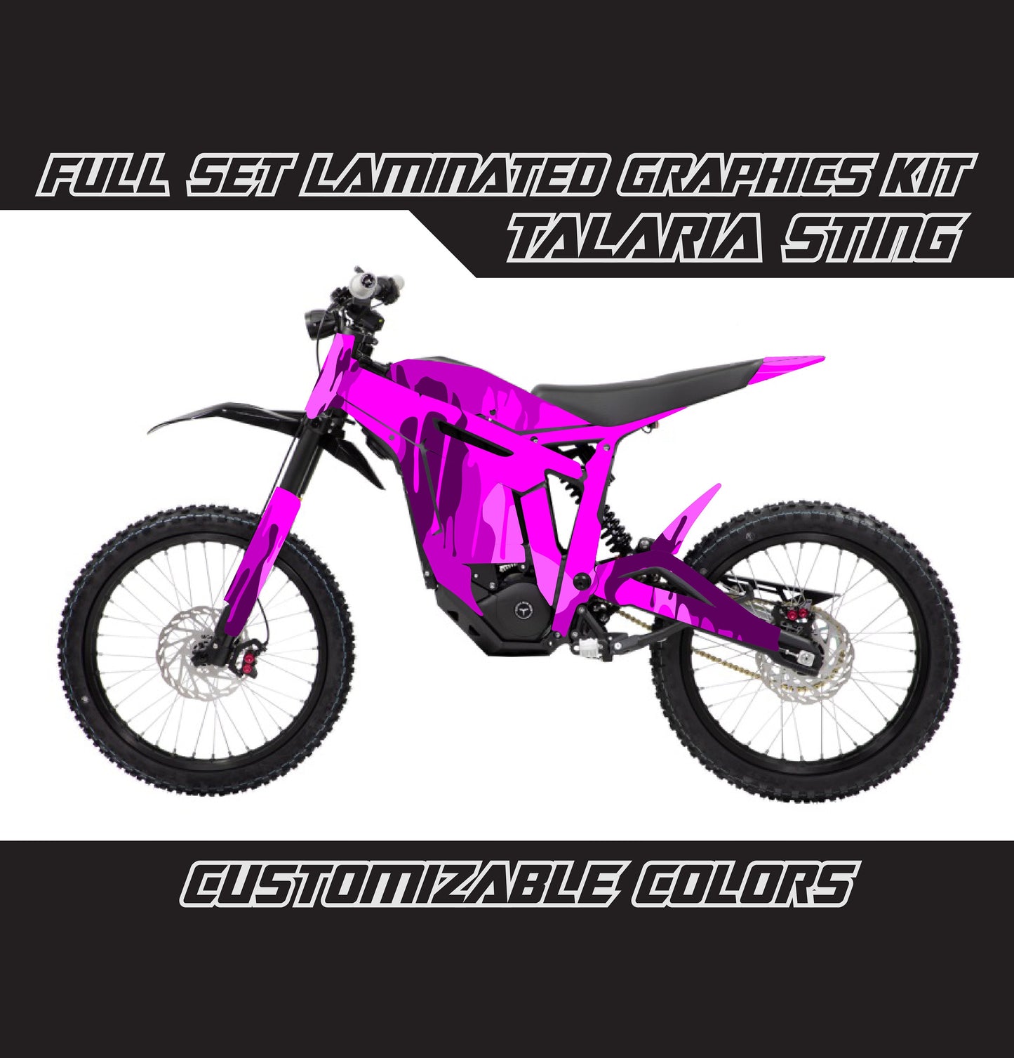 Talaria Sting Graphics Kit - Purple Camo Drip