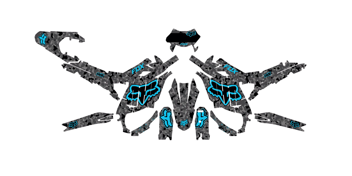 Sur Ron Ultra Bee Graphics Kit - Sky Blue Fox Camo