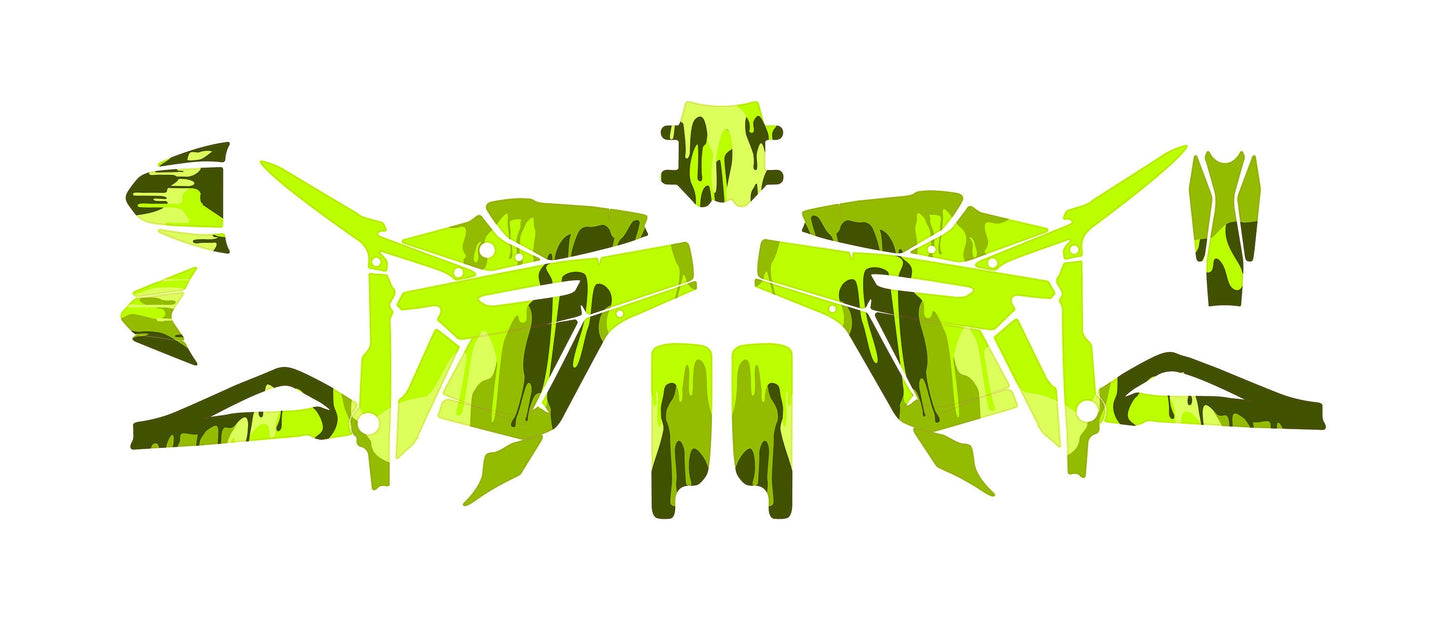 Talaria Sting Graphics Kit - Fluorescent Lime Camo Drip