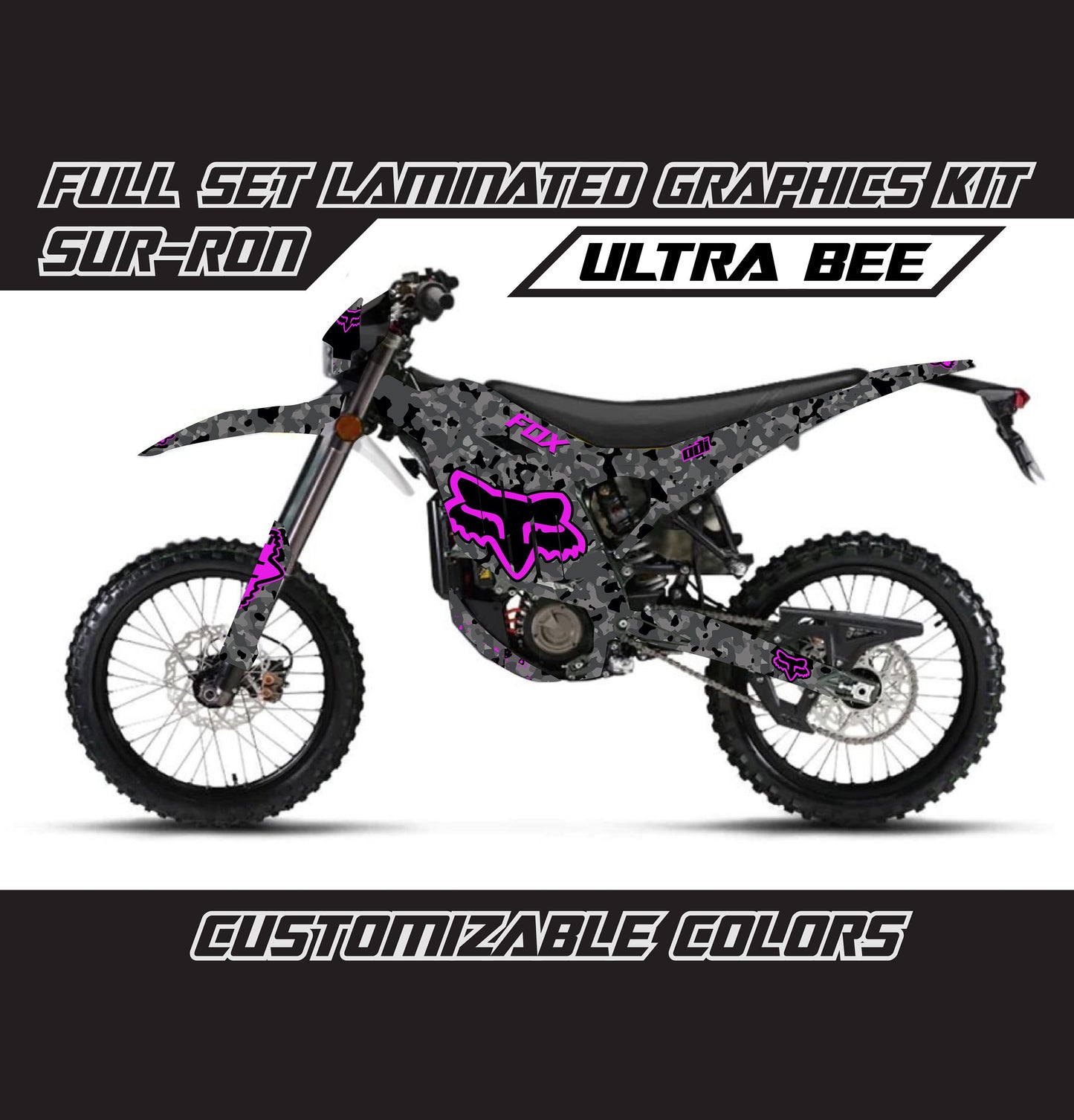 Sur Ron Ultra Bee Graphics Kit - Purple Fox Camo