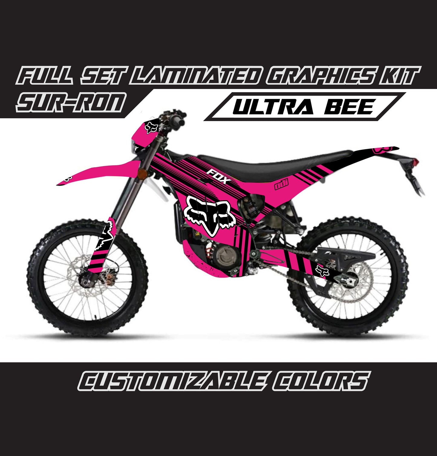 Sur Ron Ultra Bee Graphics Kit - Pink Fox