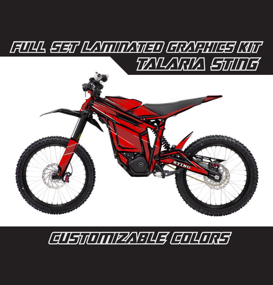 Talaria Sting Graphics Kit - Red Cartoon Style