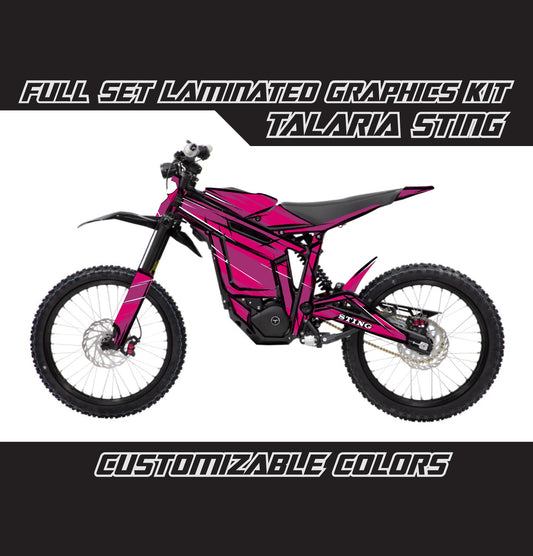 Talaria Sting Graphics Kit - Pink Cartoon Style
