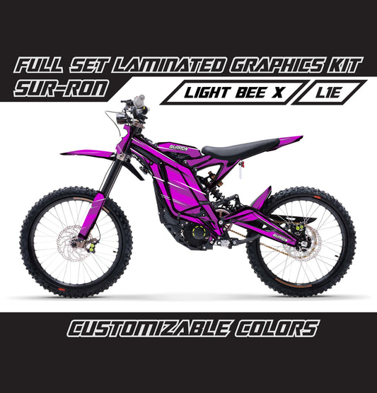 Sur Ron Light Bee X Purple Cartoon Style Graphics Kit