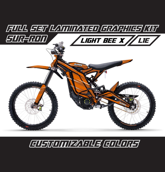 Sur Ron Light Bee X Orange Cartoon Style Graphics Kit