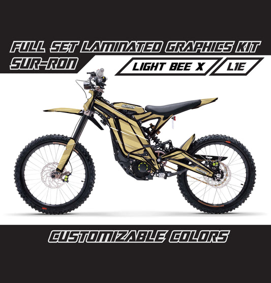 Sur Ron Light Bee X Army Beige Cartoon Style Graphics Kit