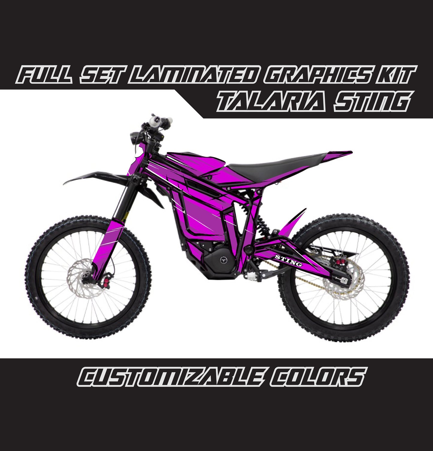 Talaria Sting Graphics Kit - Purple Cartoon Style