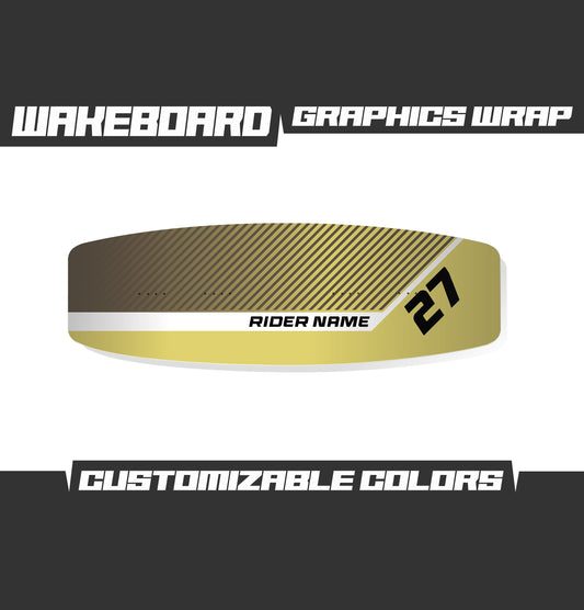 WAKEBOARD Beige Black Graphics Kit