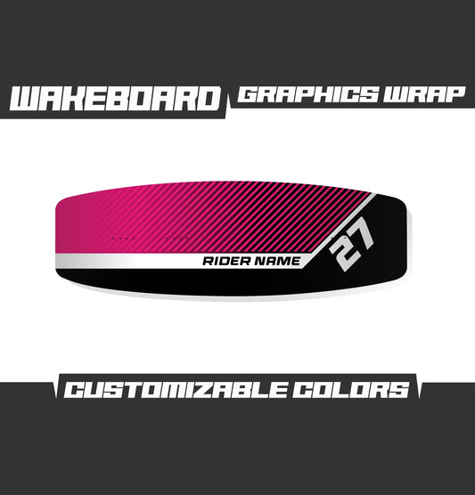 WAKEBOARD Pink Black Graphics Kit