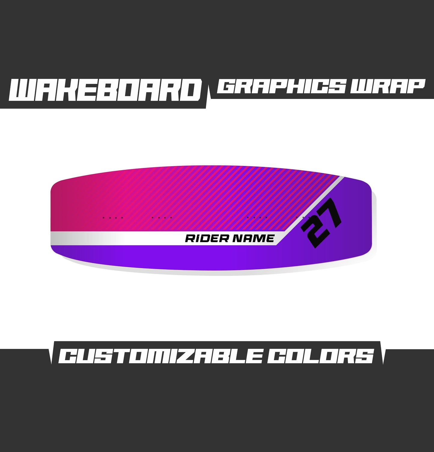 WAKEBOARD Pink Violet Graphics Kit