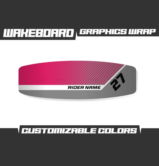 WAKEBOARD Pink Gray Graphics Kit