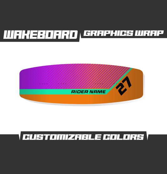 WAKEBOARD Orange Violet Graphics Kit