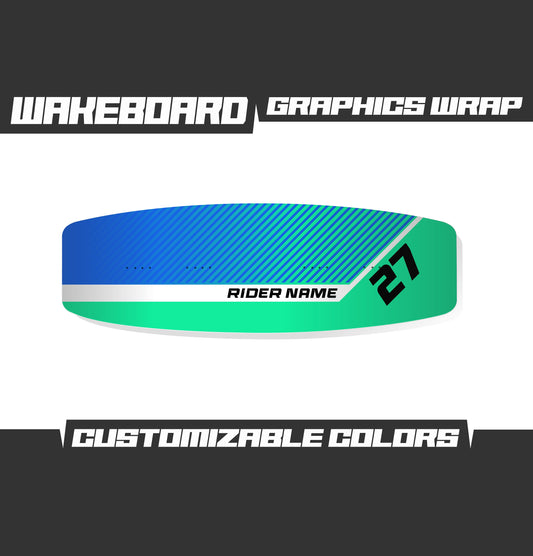 WAKEBOARD Turquoise Blue Graphics Kit