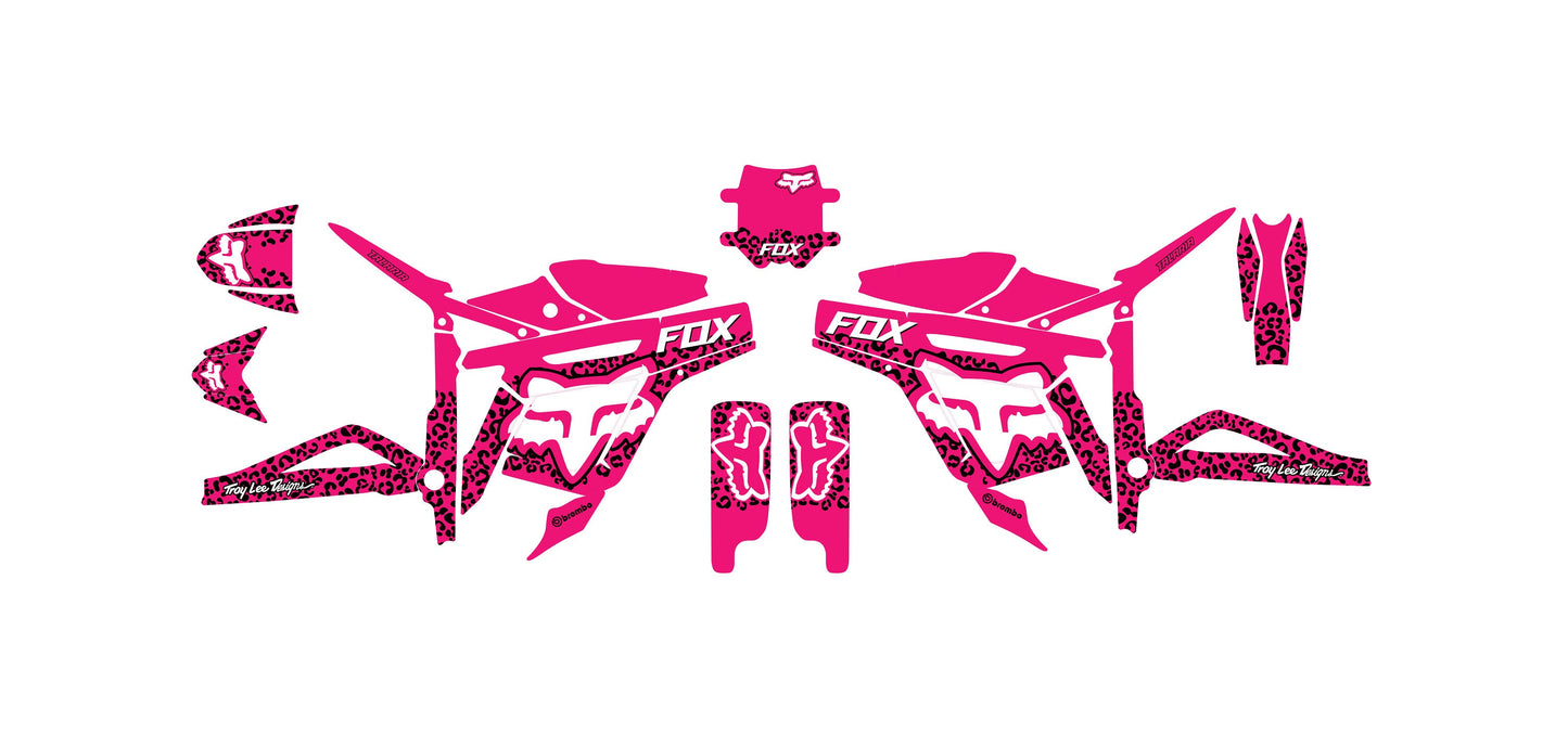 Talaria Sting Graphics Kit - Pink White Cheetah Fox