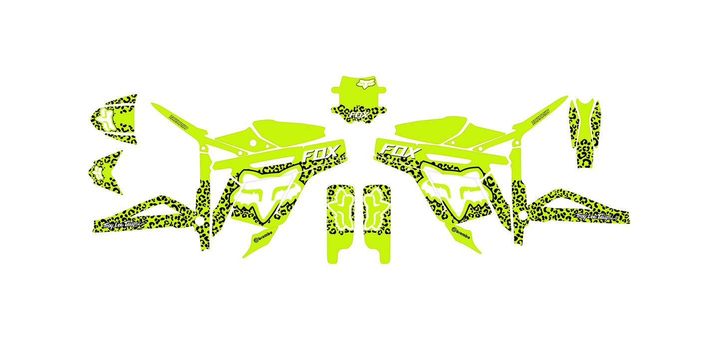 Talaria Sting Graphics Kit - Lime Green Cheetah Fox