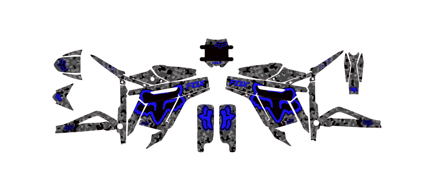 Talaria Sting Graphics Kit - Blue Camo Fox