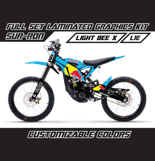 Sur Ron Light Bee X Sky Blue Bull Graphics Kit