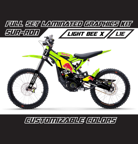 Sur Ron Light Bee X Lime Green Bull Graphics Kit