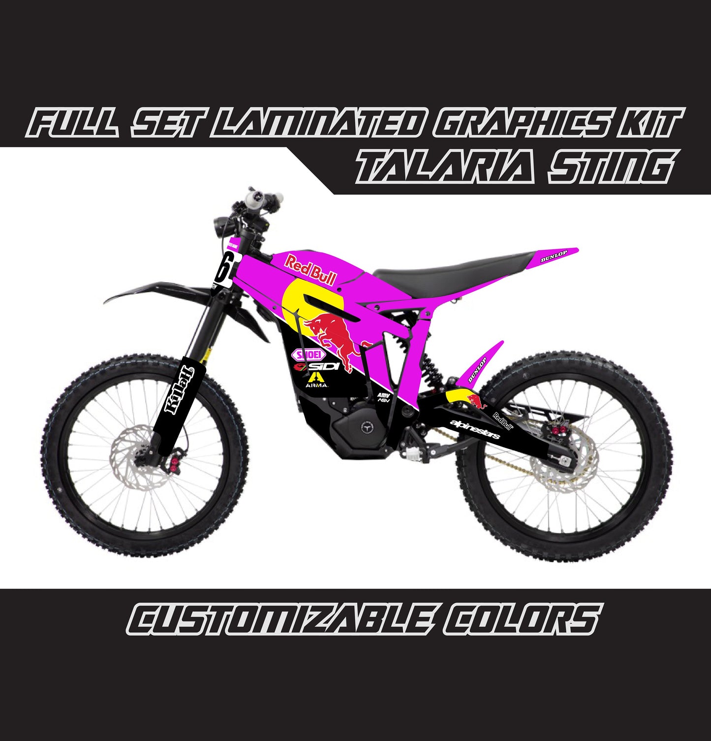 Talaria Sting Graphics Kit - Purple R Bull