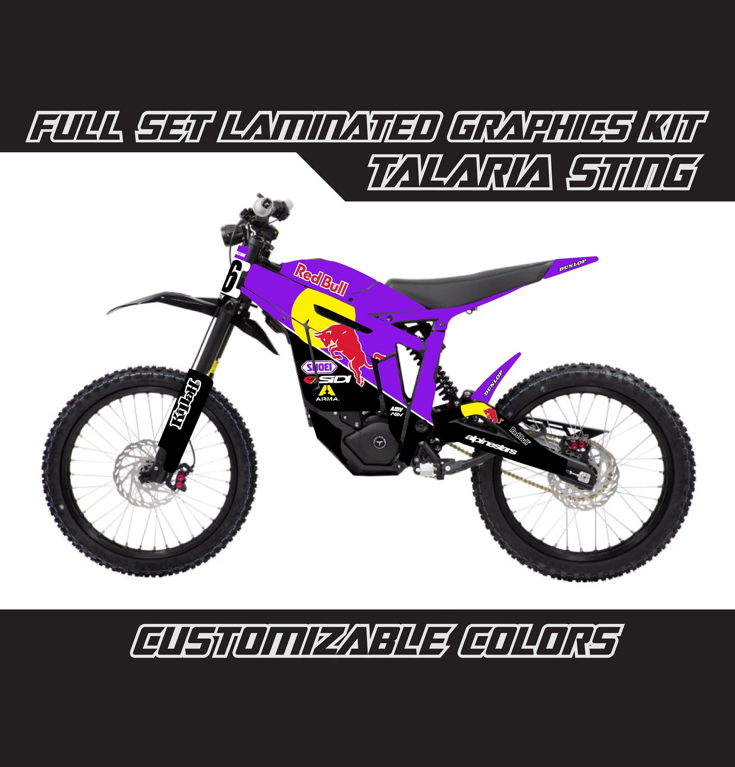 Talaria Sting Graphics Kit - Violet R Bull