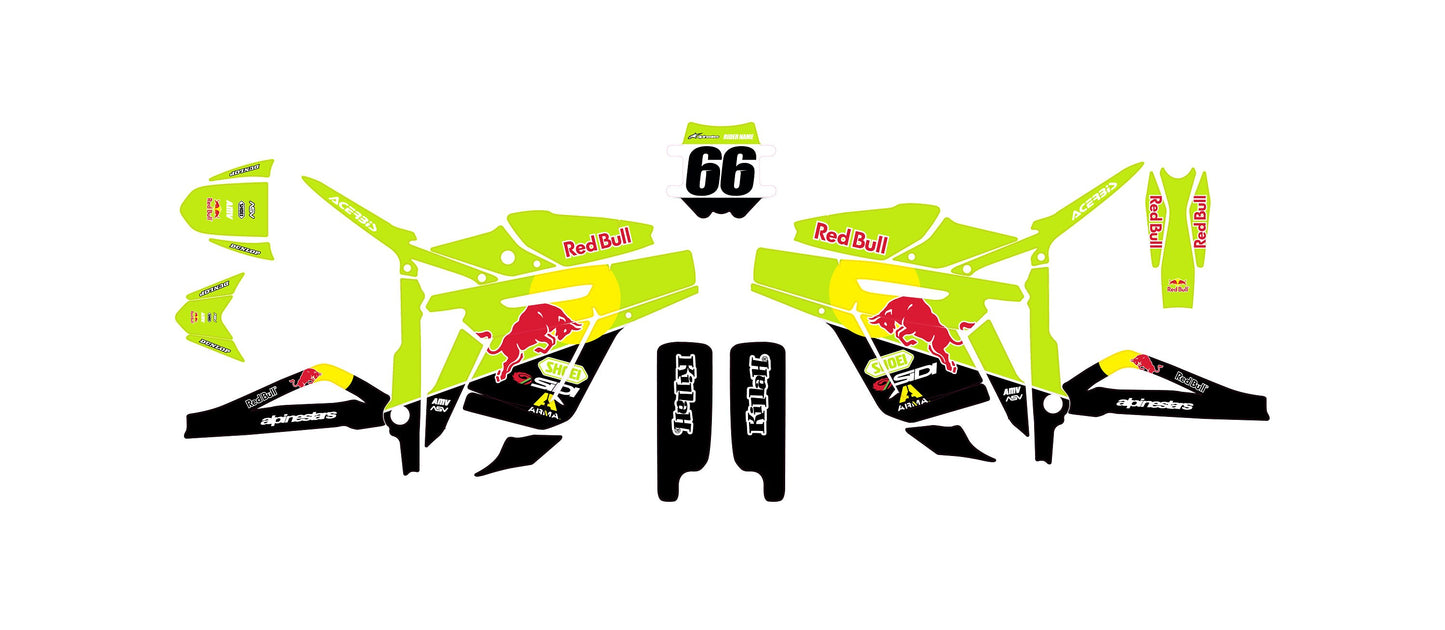 Talaria Sting Graphics Kit - Lime Green R Bull