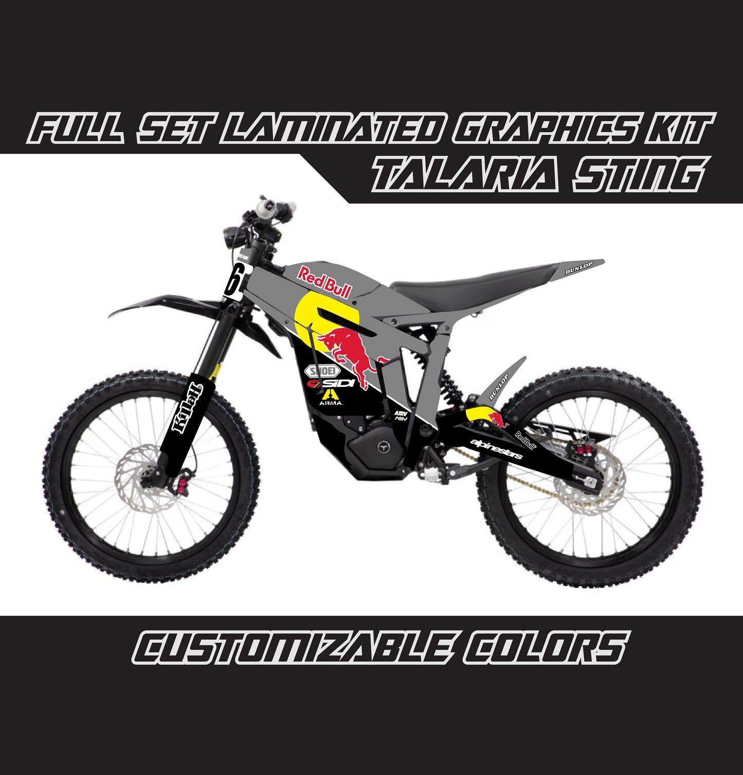 Talaria Sting Graphics Kit - Nardo Gray R Bull